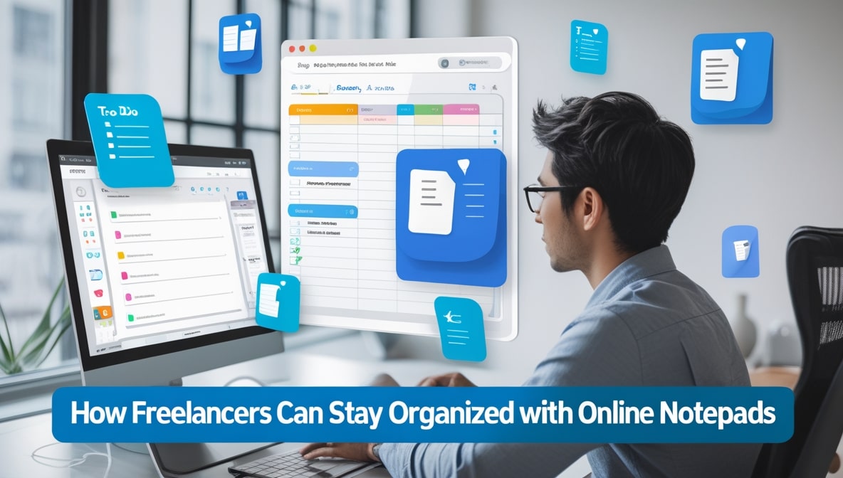 How Freelancers Can Stay Organized with Online Notepads